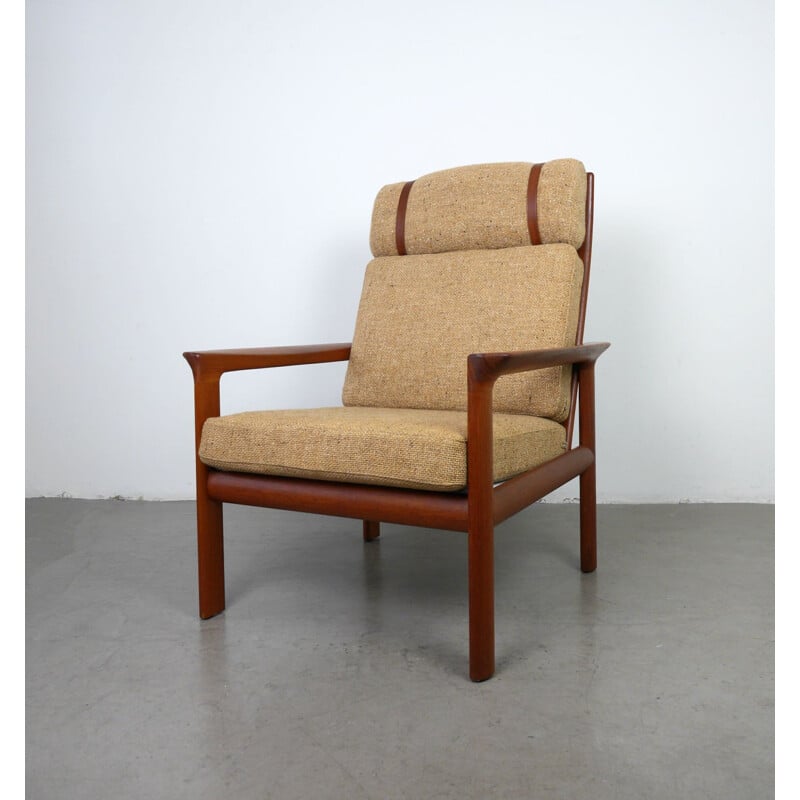 Vintage lounge chair & ottoman in teak by Sven Ellekaer for Komfort, Denmark, 1970s