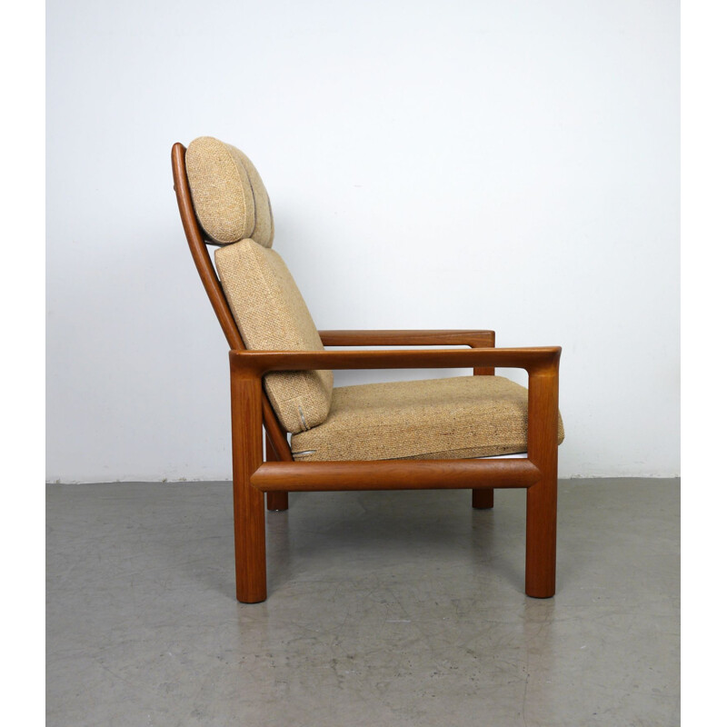 Vintage lounge chair & ottoman in teak by Sven Ellekaer for Komfort, Denmark, 1970s