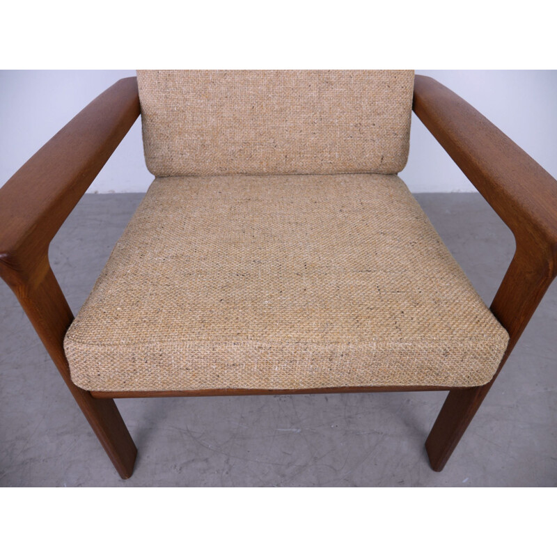 Vintage lounge chair & ottoman in teak by Sven Ellekaer for Komfort, Denmark, 1970s