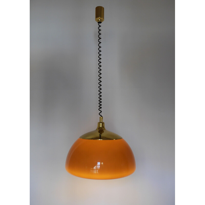 Vintage hanging lamp height adjustable by Cosack, Germany, 1970s