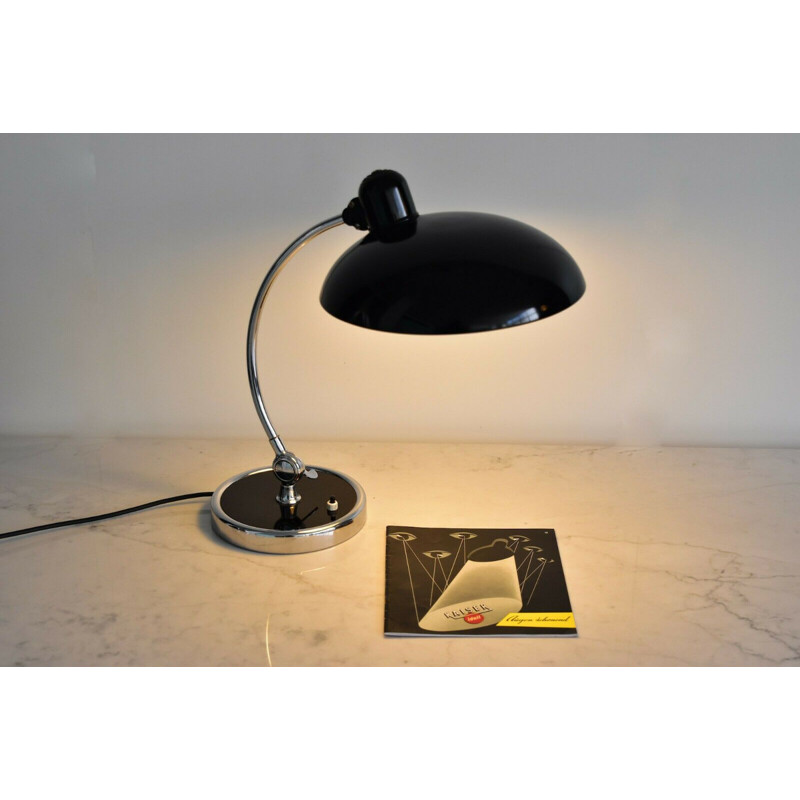 Black lamp in metal by Christian Dell, model 6631