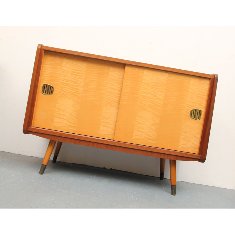 Vintage sideboard in maple and walnut