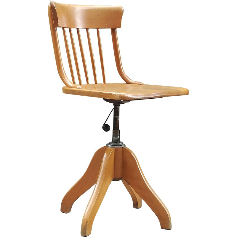 Vintage workshop desk chair Stoll swivel and adjustable 1960s