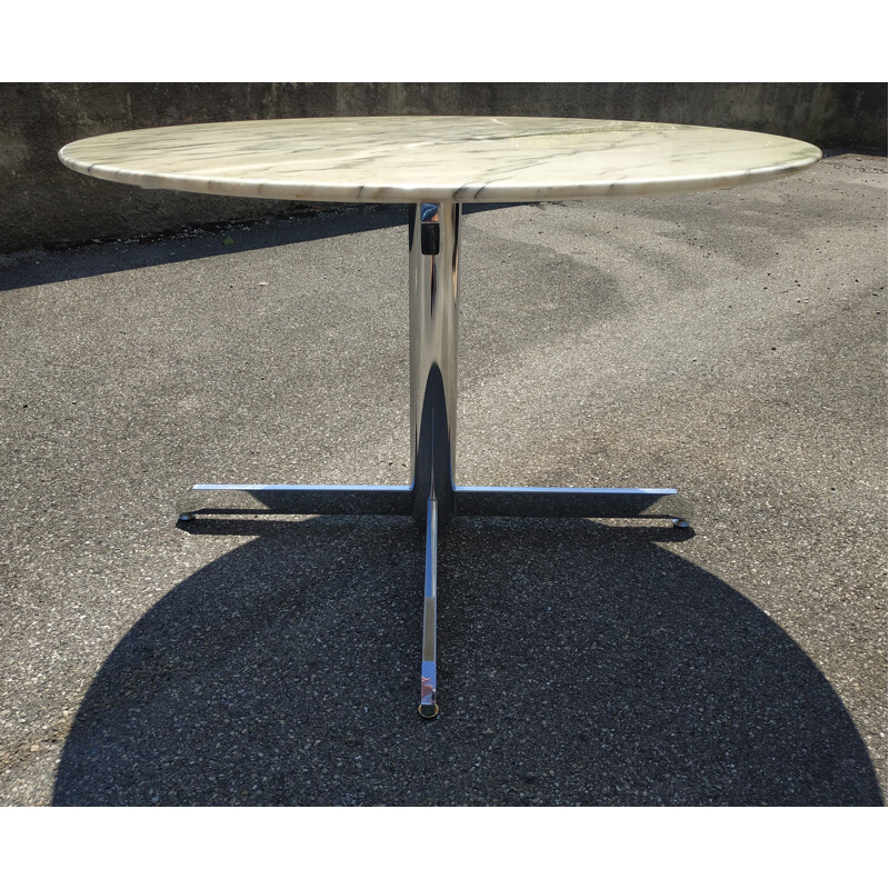 Vintage marble round table by Florence Knoll