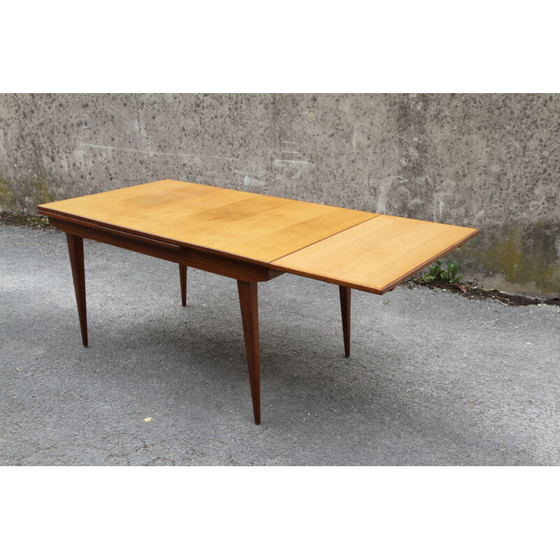 Table à repas vintage scandinave extensible,1960