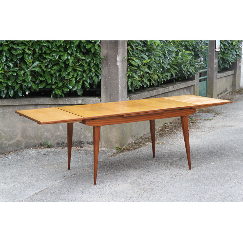 Table à repas vintage scandinave extensible,1960