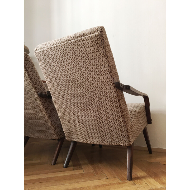 2 fauteuil vintage Tchécoslovaque,1960 