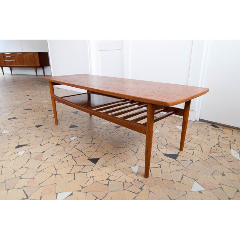 Large Scandinavian vintage coffee table, 1960