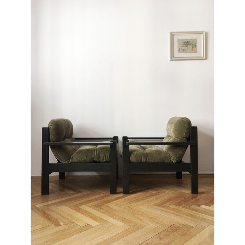 2 vintage Czechoslovakian armchairs,1960