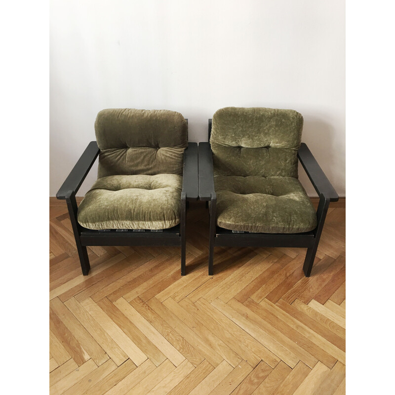 2 vintage Czechoslovakian armchairs,1960