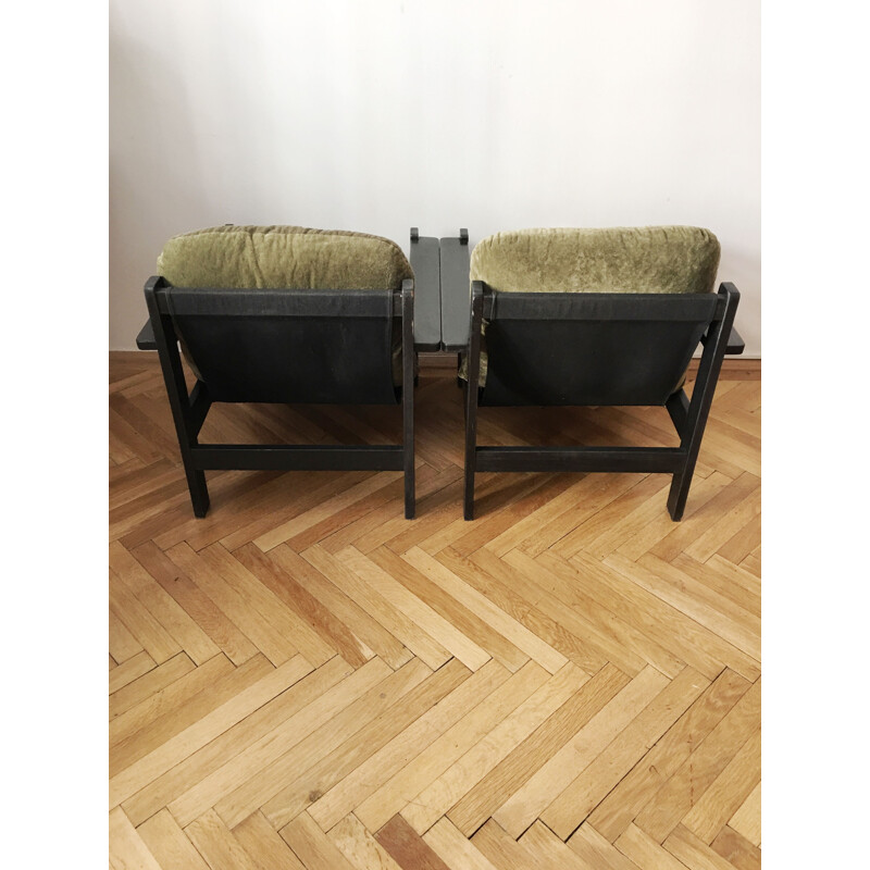 2 vintage Czechoslovakian armchairs,1960