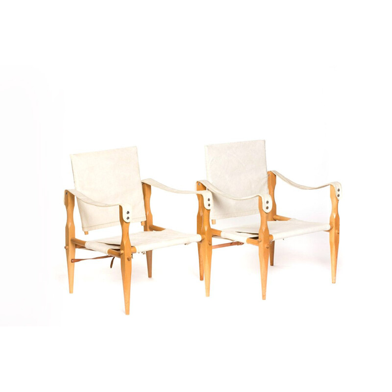 2 vintage danish "safari" chairs,1960