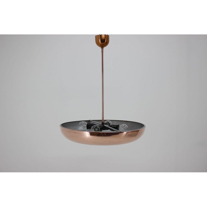 Bauhaus Copper Pendant Lamp by Josef Hurka for Napako