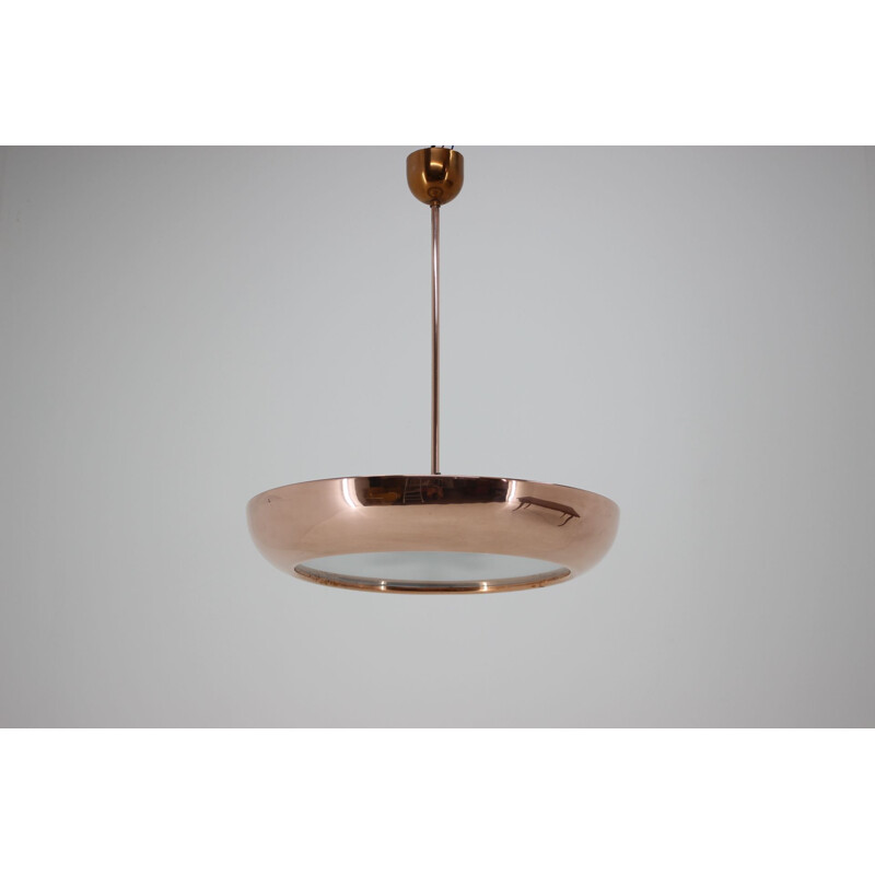 Bauhaus Copper Pendant Lamp by Josef Hurka for Napako