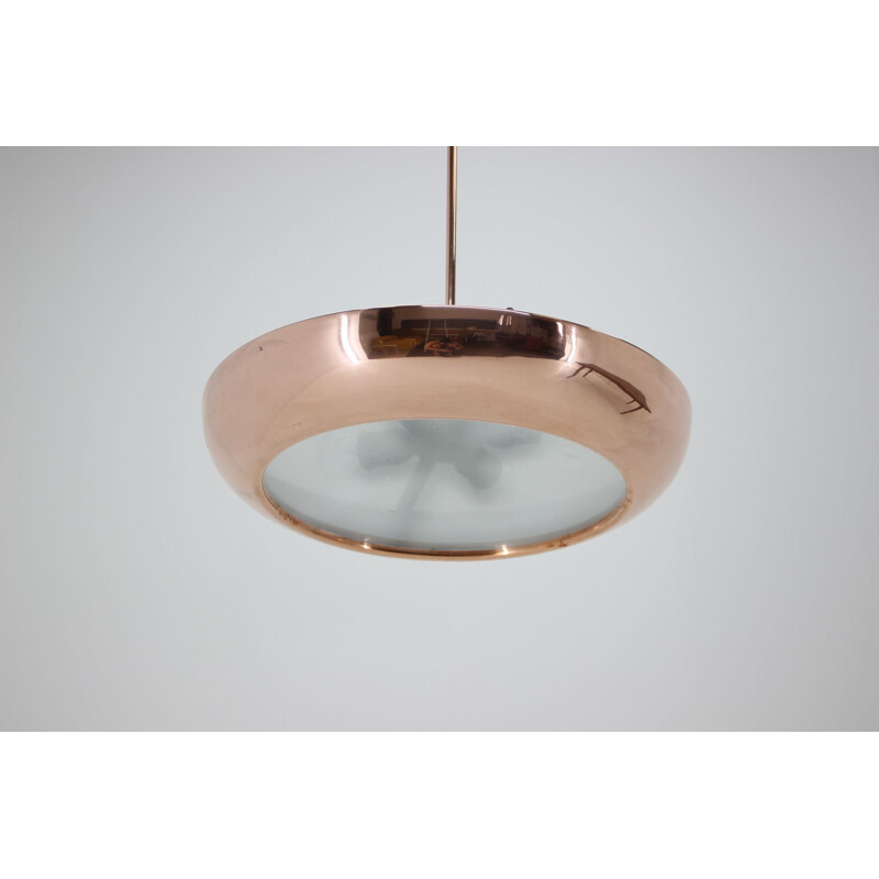 Bauhaus Copper Pendant Lamp by Josef Hurka for Napako