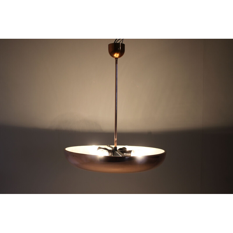 Bauhaus Copper Pendant Lamp by Josef Hurka for Napako