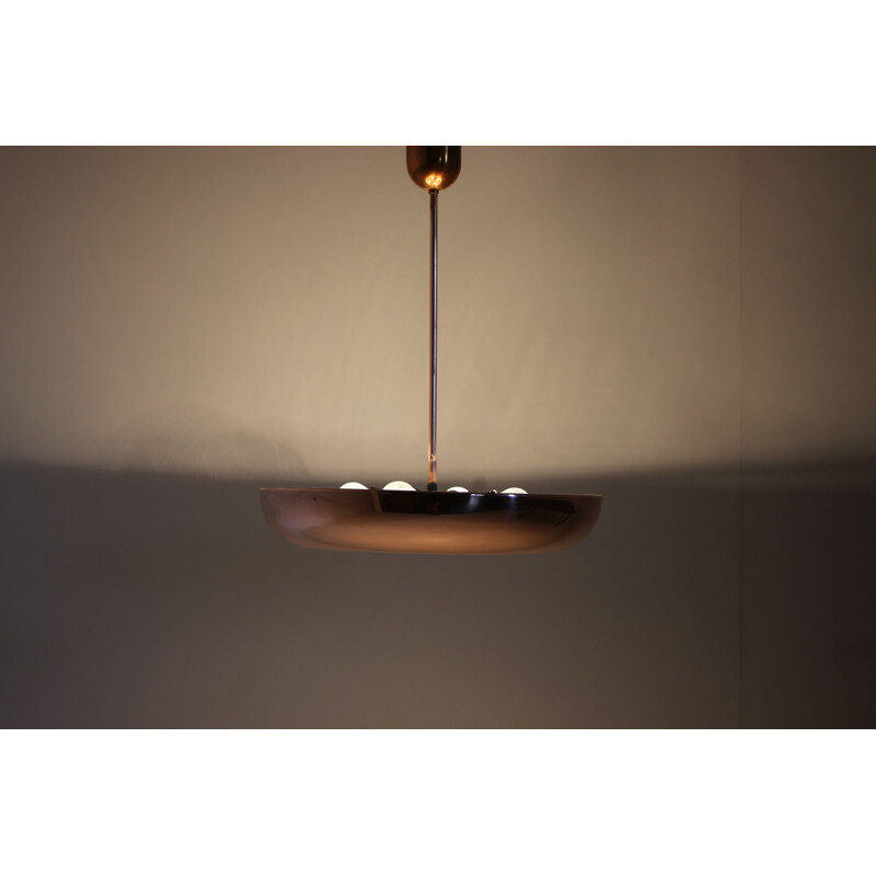 Bauhaus Copper Pendant Lamp by Josef Hurka for Napako