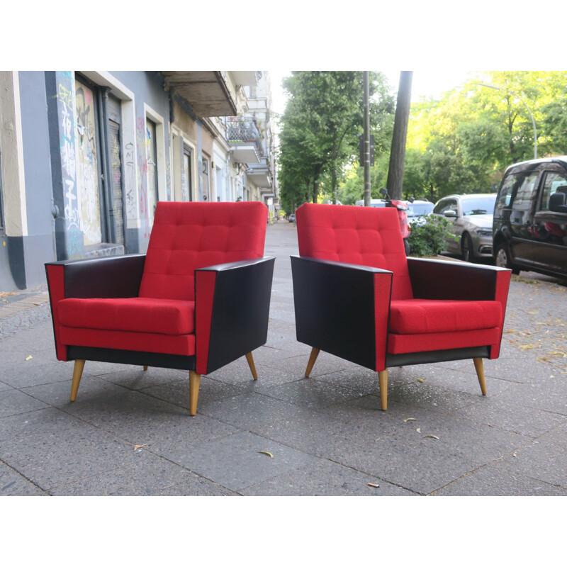 Pair of vintage lounge chairs 1950s
