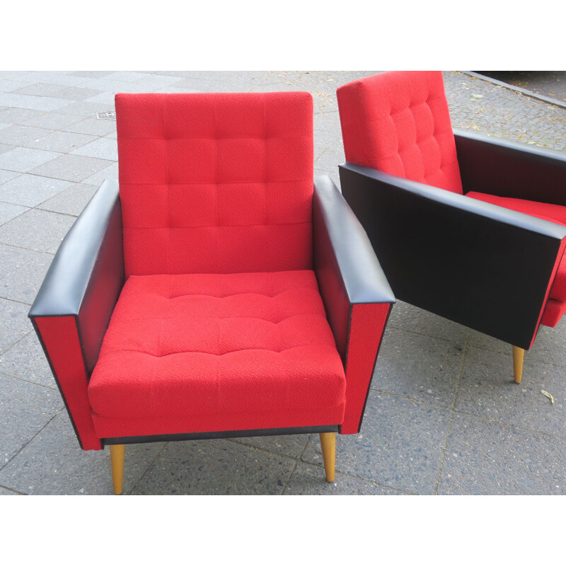 Pair of vintage lounge chairs 1950s