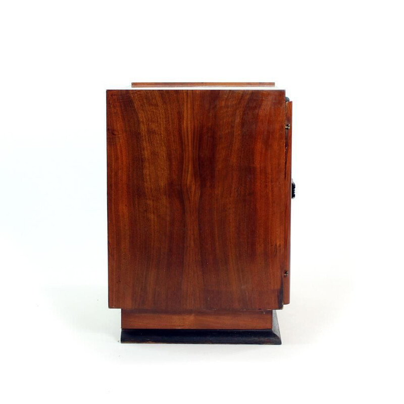 Vintage cabinet Art Deco in mahogany veneer Czechoslovakia 1930