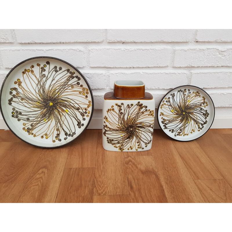 Conjunto de 3 porcelanas vintage Royal Copenhagen, Dinamarca 1960