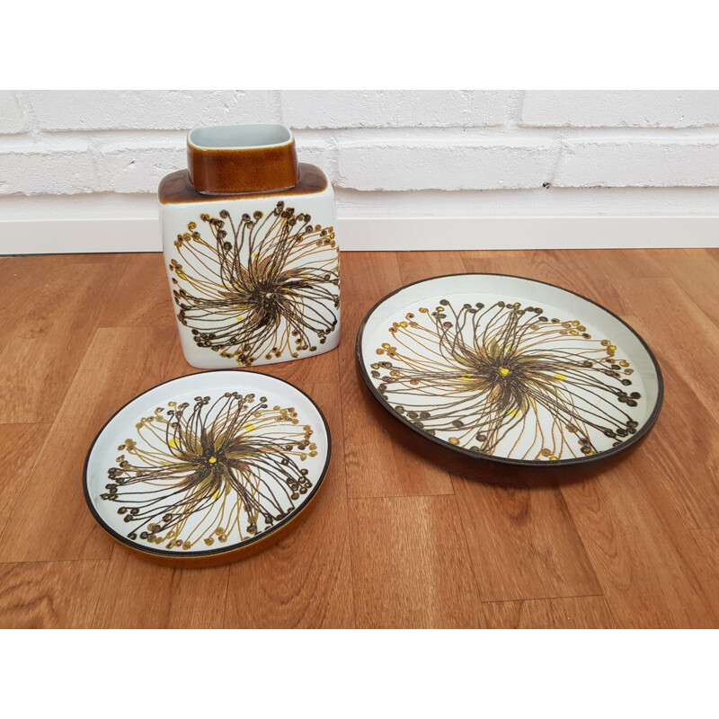 Conjunto de 3 porcelanas vintage Royal Copenhagen, Dinamarca 1960