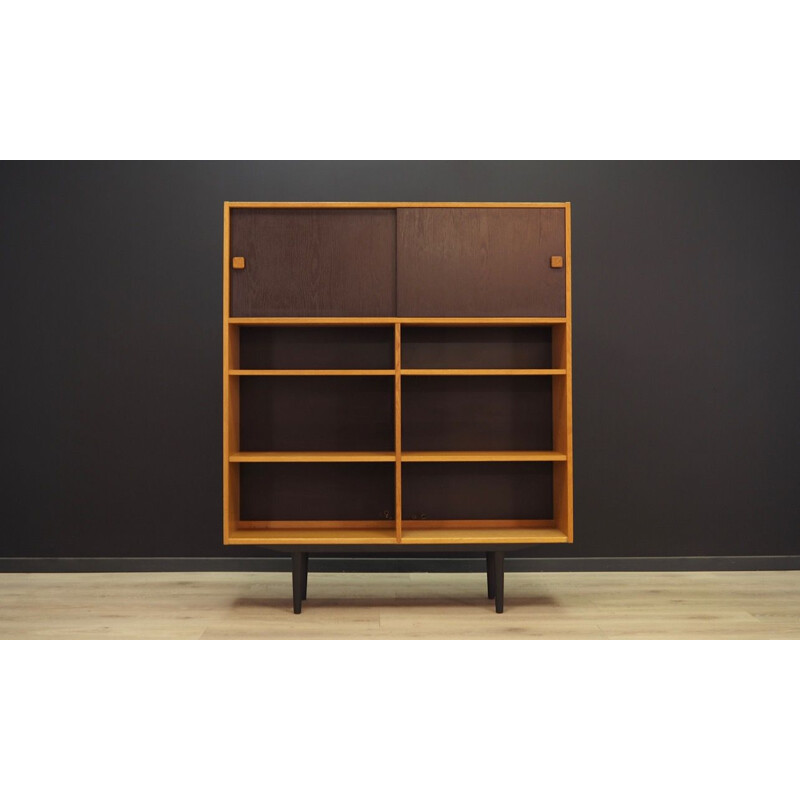 Vintage ash veneer Bookcase for Domino 1960