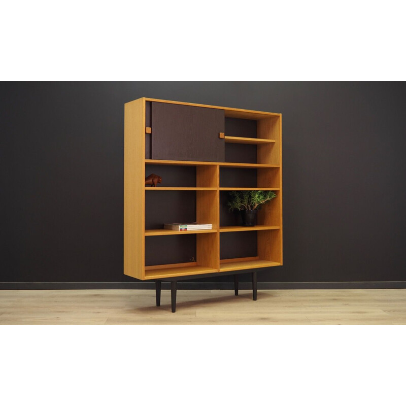 Vintage ash veneer Bookcase for Domino 1960