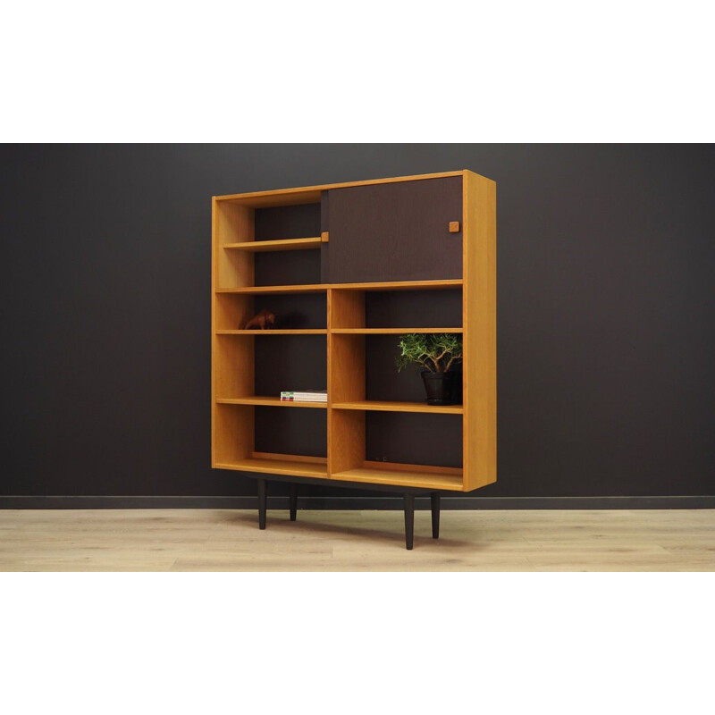 Vintage ash veneer Bookcase for Domino 1960