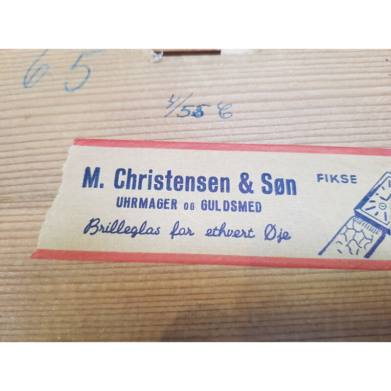 Vintage Teakholz-Hängeuhr von M. Christiensen und Sohn, 1960