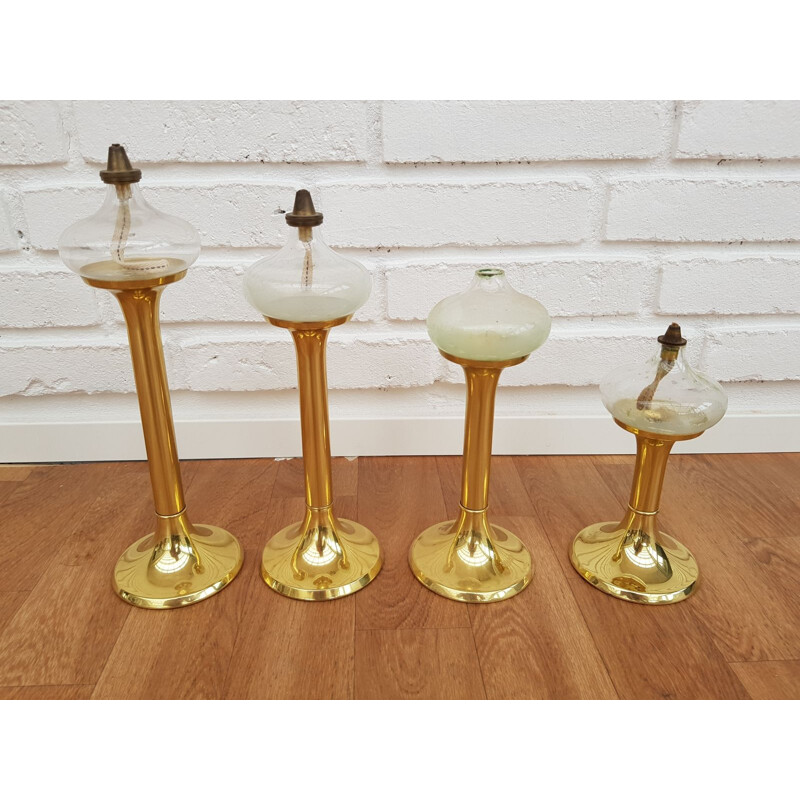 Vintage oil lamps by G.V. Harnish 1960s