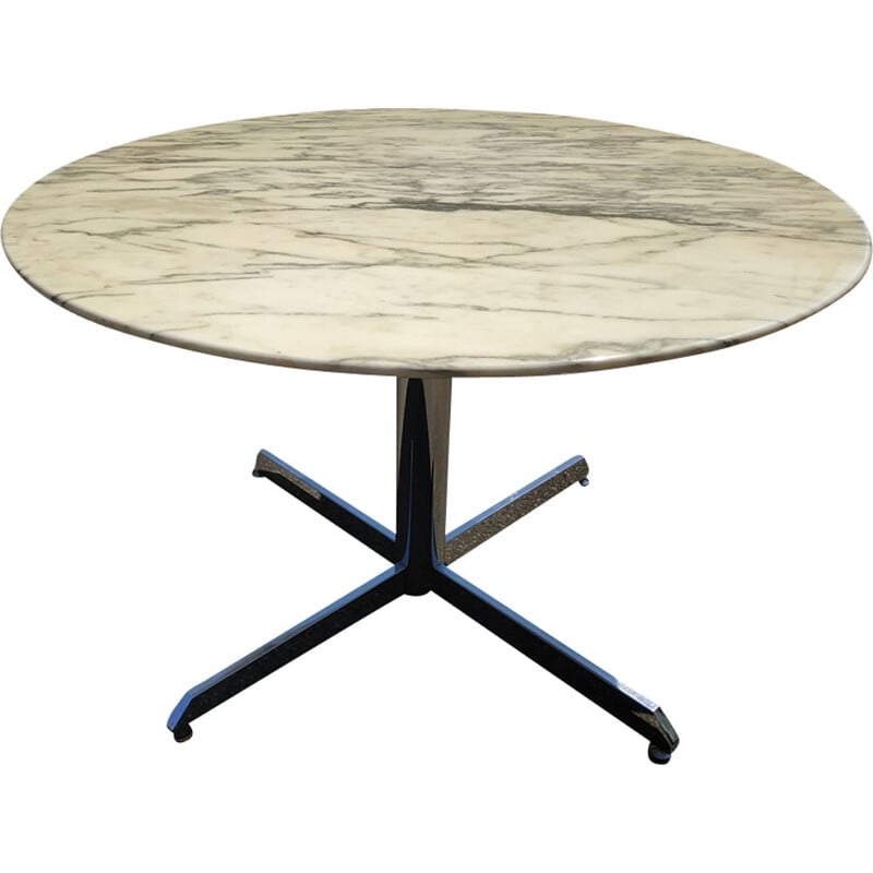 Vintage marble round table by Florence Knoll