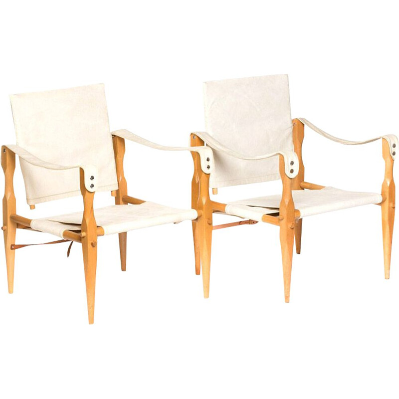2 vintage danish "safari" chairs,1960