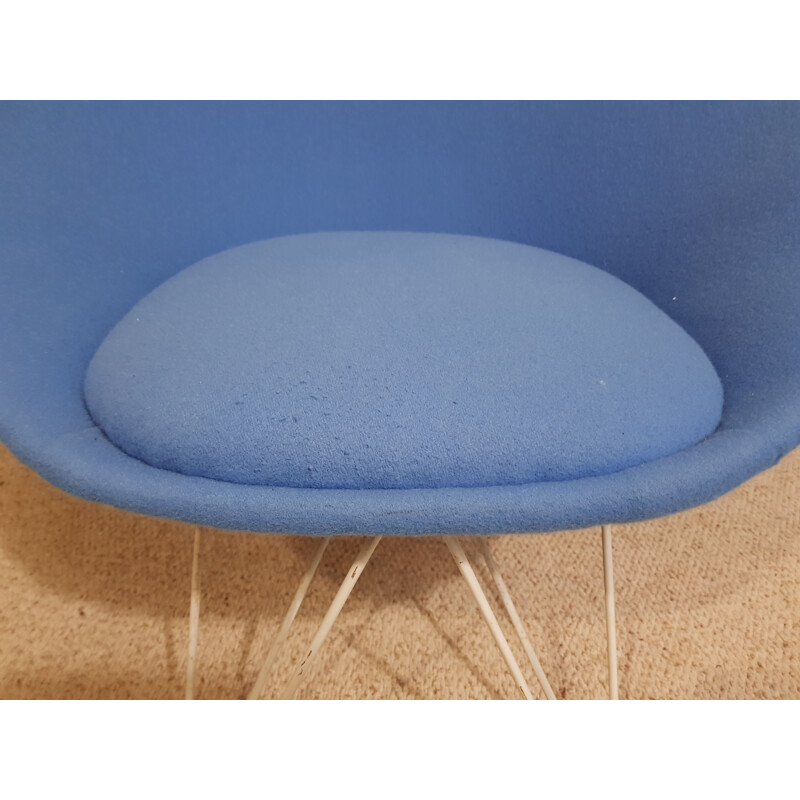 Paar niedrige Sessel Vintage blau 1950