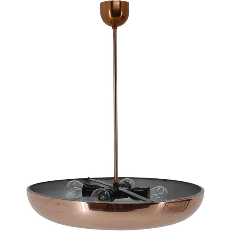 Bauhaus Copper Pendant Lamp by Josef Hurka for Napako