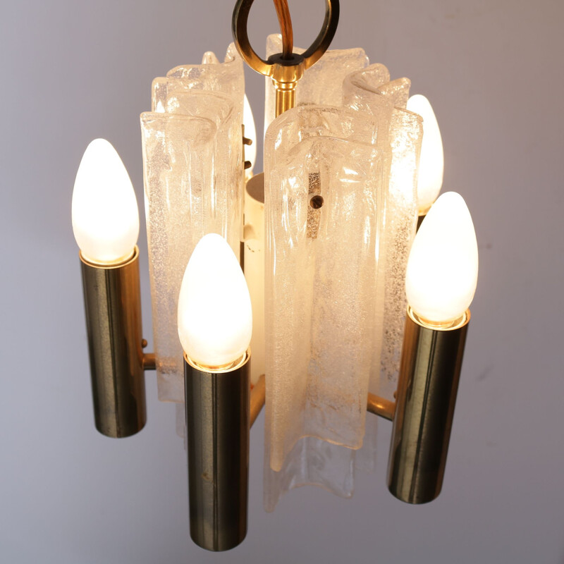 Vintage pendant lamp by J.T. Kalmar for Mazzega 1960