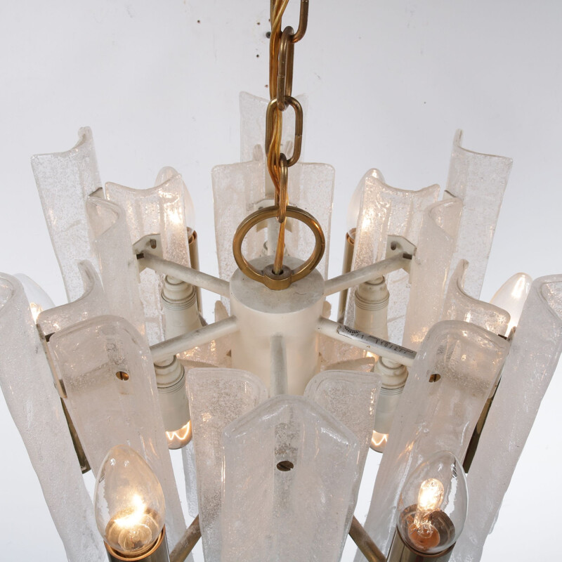 Vintage glass pendant lamp  by J.T. Kalmar for Mazzega 1960