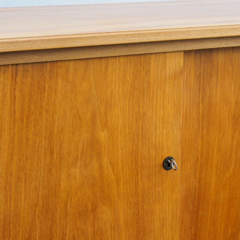 Vintage walnut chest of drawers 1950s