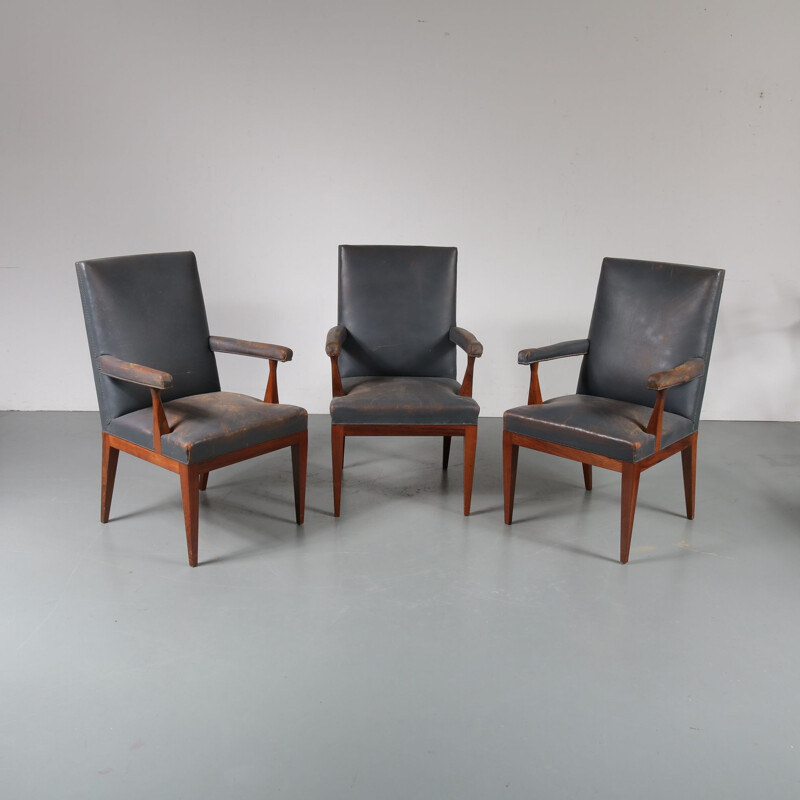 Vintage armchair in rosewood by Theo Tempelman for Pander, the Netherlands 1950s  