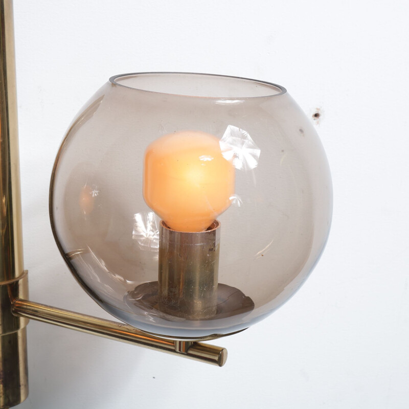Vintage wall lamp in brass by Hans Agne Jakobsson for Markaryd in Sweden 1960s 