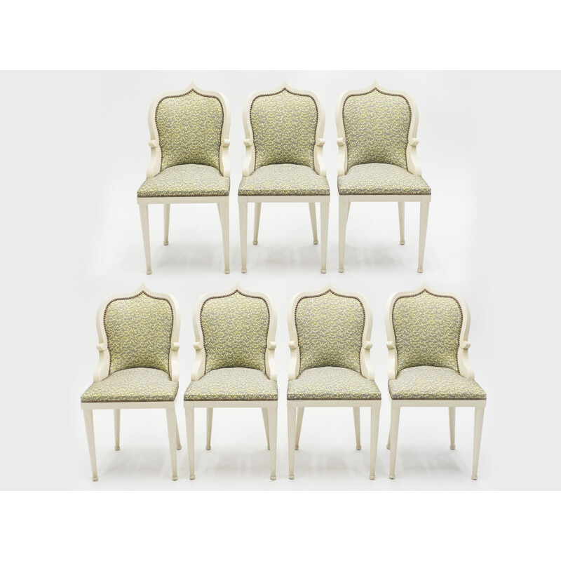 Set of 15 vintage dining chairs by Garouste & Bonetti,1980