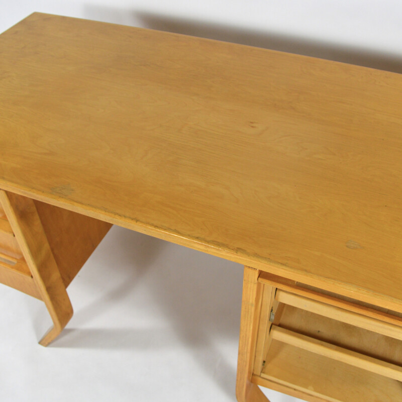 Pastoe EB04 desk in birchwood, Cees BRAAKMAN - 1950s
