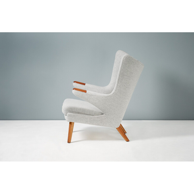 Fauteuil vintage et son ottoman par Hans Wegner,1950