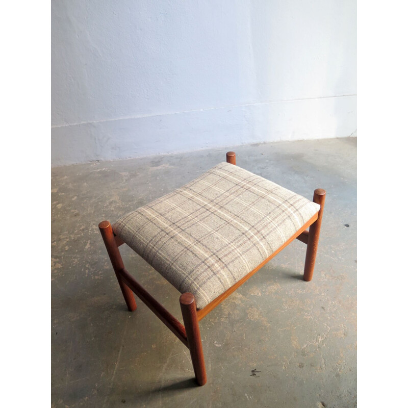 Vintage Danish teak footstool, 1950s