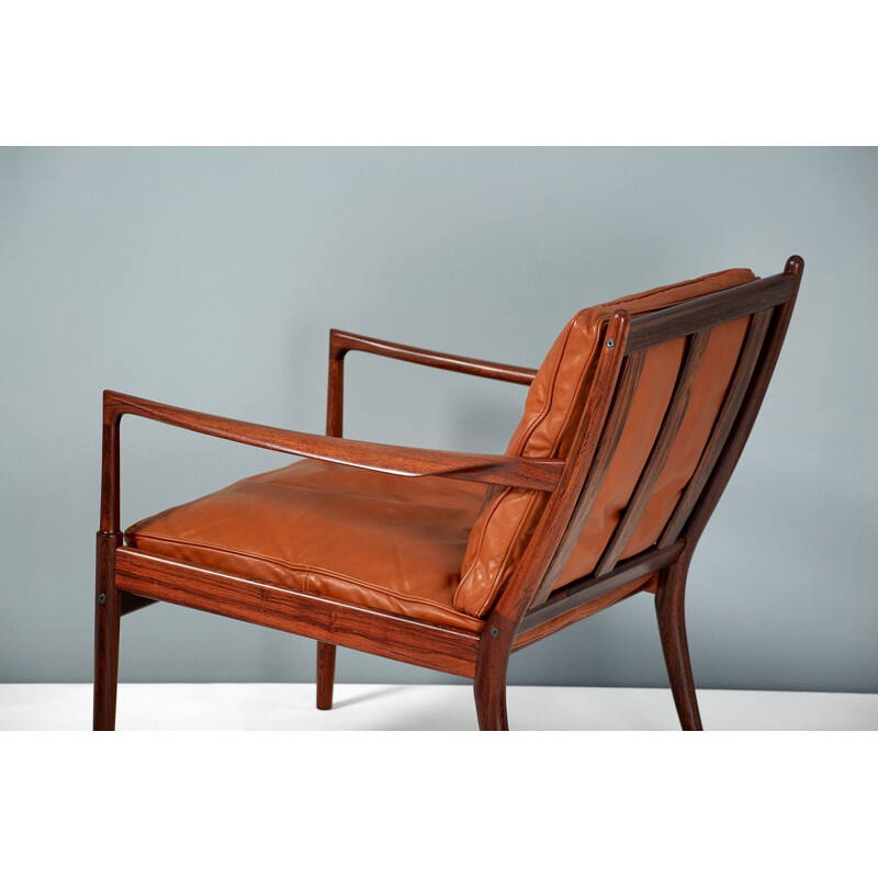Pair of vintage Ib Kofod-Larsen rosewood Samso chairs, 1958