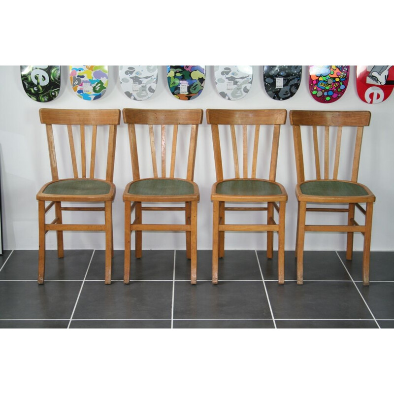 Set of 4 vintage bistro chairs from the 50s