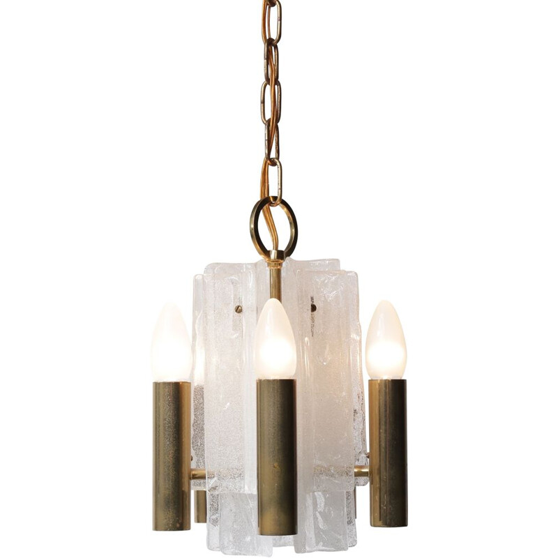 Vintage pendant lamp by J.T. Kalmar for Mazzega 1960