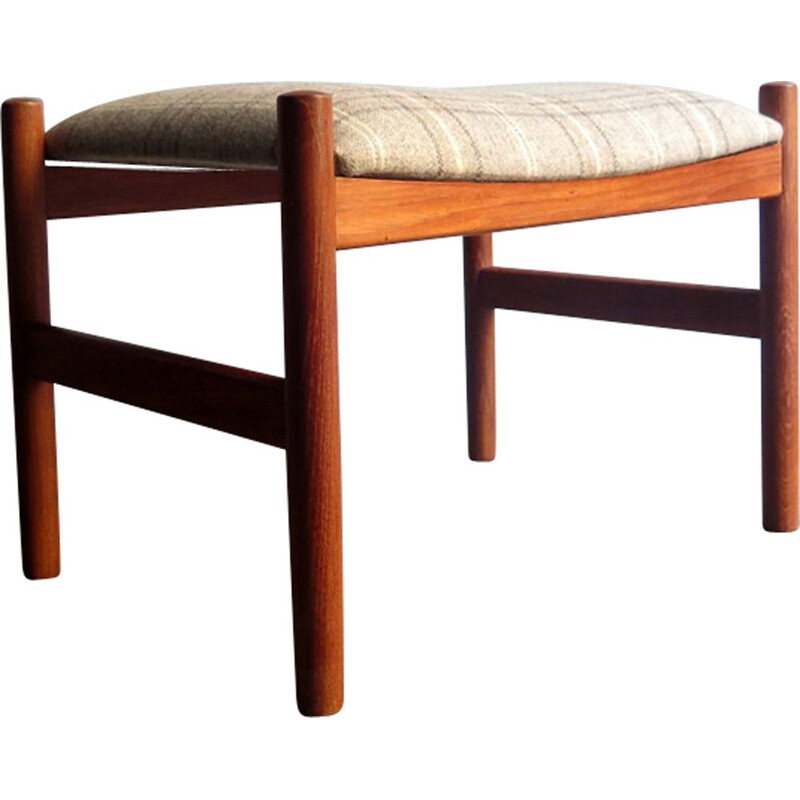 Vintage Danish teak footstool, 1950s