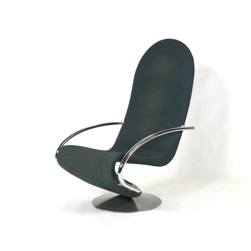 Fritz Hansen swivel lounge chair in fabric, Verner PANTON - 1970s