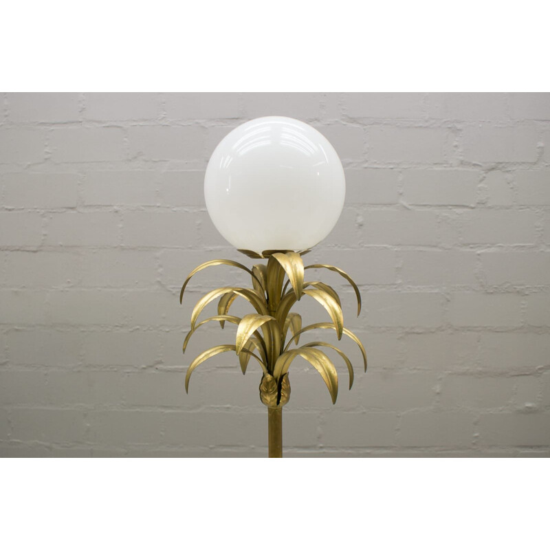 Vintage pineapple floor lamp in gilded metal